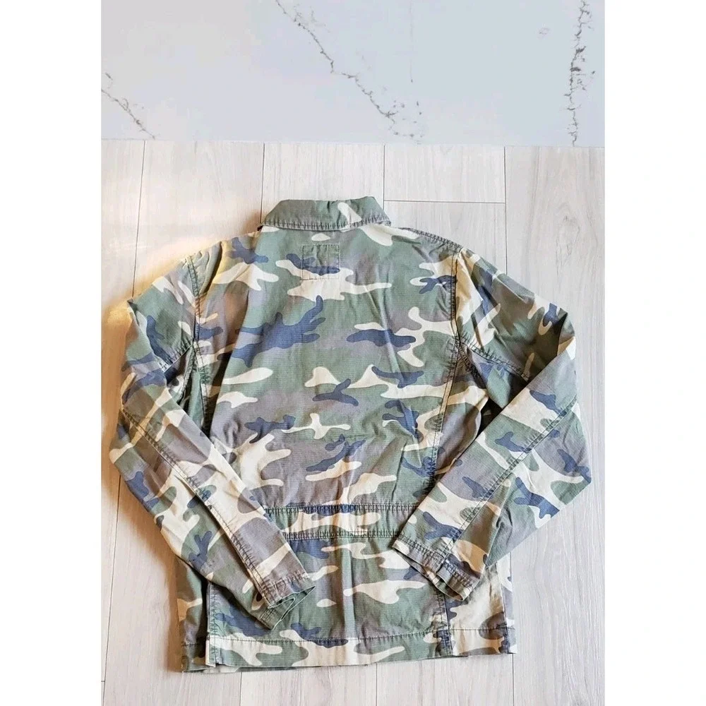 Gap Field Jacket Mens S Green Camo Military Utility Hunting Gorpcore Surplus